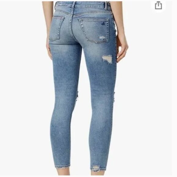 DL1961 Margaux Instasculpt Ankle Cropped Skinny Blue Jeans in Karmic Sz 28 - Picture 2 of 11